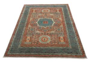 Tappeto Kairo Geometrico Verde Petrolio Ruggine 128x178 Cm
