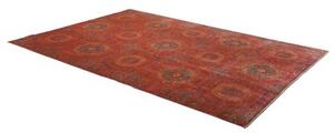 Tappeto Kairo Geometrico Rosso Ruggine Blu Petrolio 203x292 Cm