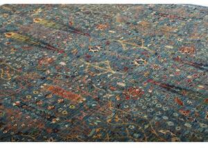 Tappeto Floralia Floreale Blu Petrolio Beige 207x295 Cm