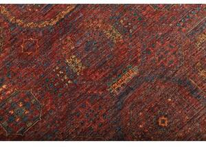 Tappeto Kairo Geometrico Rosso Mattone Blu Petrolio 98x154 Cm