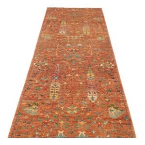 Tappeto Floralia Floreale Ruggine Blu Petrolio Corsia 84x294 Cm