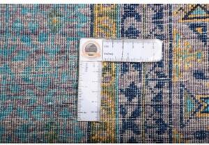 Tappeto Kairo Geometrico Blu Petrolio Ocra 149x203 Cm
