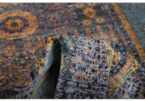 Tappeto Kairo Geometrico Blu Petrolio Ocra 149x203 Cm