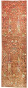 Tappeto Floralia Floreale Ruggine Blu Petrolio Corsia 84x294 Cm
