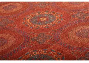 Tappeto Kairo Stilizzato Rosso Ruggine Blu Petrolio 170x228 Cm