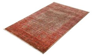 Tappeto Kairo Geometrico Rosso Ruggine Blu Petrolio 98x151 Cm