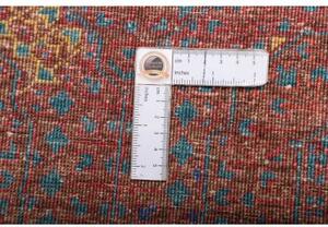 Tappeto Kairo Geometrico Rosso Mattone Blu Petrolio 98x154 Cm