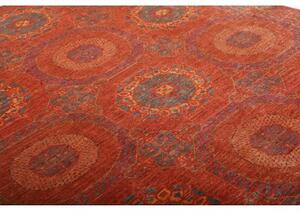 Tappeto Kairo Geometrico Rosso Ruggine Blu Petrolio 203x292 Cm