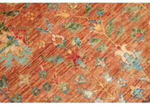 Tappeto Floralia Floreale Ruggine Blu Petrolio Corsia 84x294 Cm