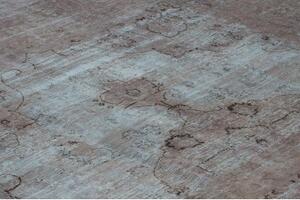 Tappeto Vintage Medaglione Floreale Azzurro Marrone 240x325 Cm