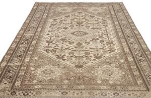 Tappeto Vintage Stilizzato Beige Marrone 204x286 Cm
