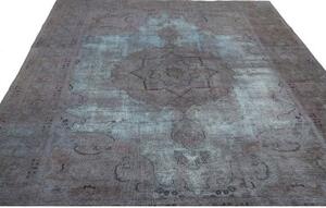 Tappeto Vintage Medaglione Floreale Blu Grigio 228x334 Cm