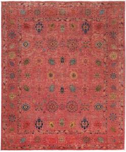 Tappeto Floralia Floreale Rosso Mattone Blu Cobalto 243x292 Cm