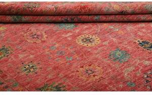Tappeto Floralia Floreale Rosso Mattone Blu Cobalto 243x292 Cm