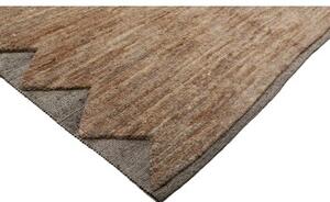 Tappeto Gabbeh Geometrico Marrone Sabbia Grigio Scuro 205x277 Cm