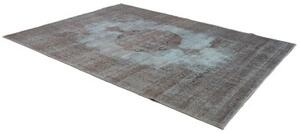 Tappeto Vintage Medaglione Floreale Azzurro Marrone 240x325 Cm