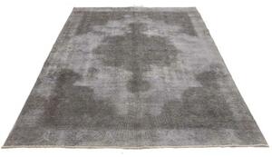 Tappeto Vintage Medaglione Floreale Grigio Avorio 187x273 Cm