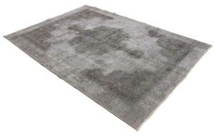 Tappeto Vintage Medaglione Floreale Grigio Avorio 187x273 Cm