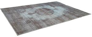 Tappeto Vintage Medaglione Floreale Azzurro Marrone 240x325 Cm