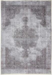 Tappeto Vintage Medaglione Floreale Grigio Avorio 187x273 Cm