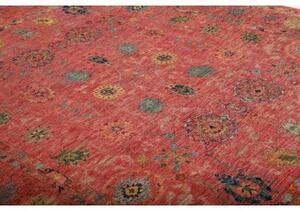 Tappeto Floralia Floreale Rosso Mattone Blu Cobalto 243x292 Cm