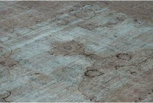 Tappeto Vintage Medaglione Floreale Azzurro Marrone 240x325 Cm