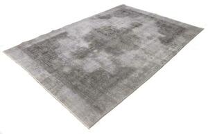 Tappeto Vintage Medaglione Floreale Grigio Avorio 187x273 Cm