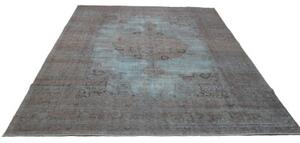 Tappeto Vintage Medaglione Floreale Azzurro Marrone 240x325 Cm