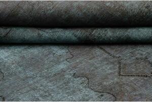 Tappeto Vintage Medaglione Floreale Blu Grigio 228x334 Cm
