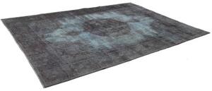 Tappeto Vintage Medaglione Floreale Blu Grigio 228x334 Cm