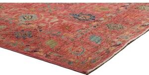 Tappeto Floralia Floreale Rosso Mattone Blu Cobalto 243x292 Cm