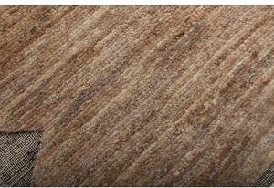 Tappeto Gabbeh Geometrico Marrone Sabbia Grigio Scuro 205x277 Cm