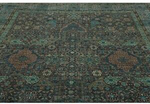 Tappeto Kairo Stilizzato Verde Petrolio Grigio 251x306 Cm