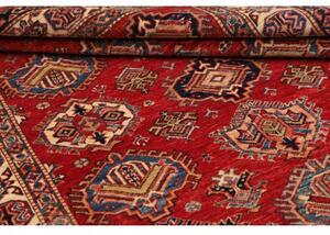 Tappeto Kazak Fine Stilizzato Rosso Beige 143x205 Cm