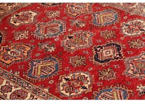 Tappeto Kazak Fine Stilizzato Rosso Beige 143x205 Cm