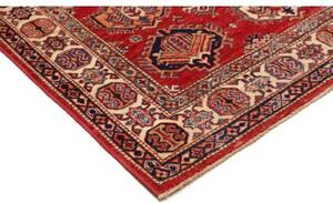 Tappeto Kazak Fine Stilizzato Rosso Beige 143x205 Cm