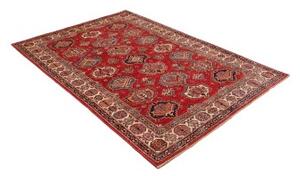 Tappeto Kazak Fine Stilizzato Rosso Beige 143x205 Cm