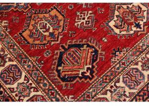 Tappeto Kazak Fine Stilizzato Rosso Beige 143x205 Cm