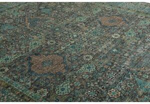 Tappeto Kairo Stilizzato Verde Petrolio Grigio 251x306 Cm