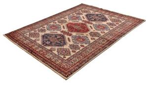 Tappeto Kazak Fine Geometrico Beige Blu 155x202 Cm