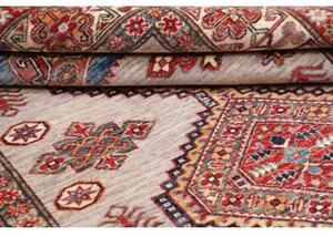 Tappeto Kazak Fine Stilizzato Beige Rosso 149x207 Cm