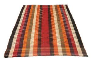 Tappeto Kilim Vintage Geometrico Rosso Arancione 145x202 Cm