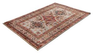 Tappeto Kazak Fine Stilizzato Azzurro Rosso Mattone 125x181 Cm