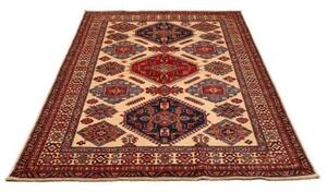 Tappeto Kazak Fine Geometrico Beige Blu 155x202 Cm