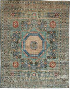 Tappeto Kairo Stilizzato Verde Petrolio Beige 251x317 Cm