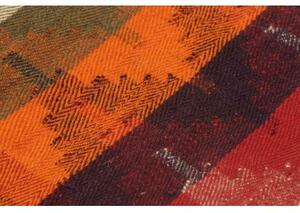 Tappeto Kilim Vintage Geometrico Rosso Arancione 145x202 Cm