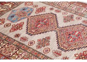 Tappeto Kazak Fine Stilizzato Beige Rosso 149x207 Cm