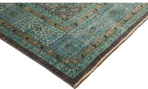 Tappeto Kairo Stilizzato Verde Petrolio Grigio 251x306 Cm