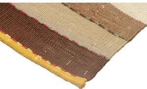 Tappeto Kilim Moderno Geometrico Rosso Beige 100x103 Cm