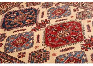 Tappeto Kazak Fine Geometrico Beige Blu 155x202 Cm